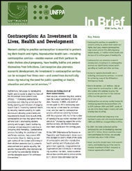 Contraception: An Investment in Lives, Health and Development