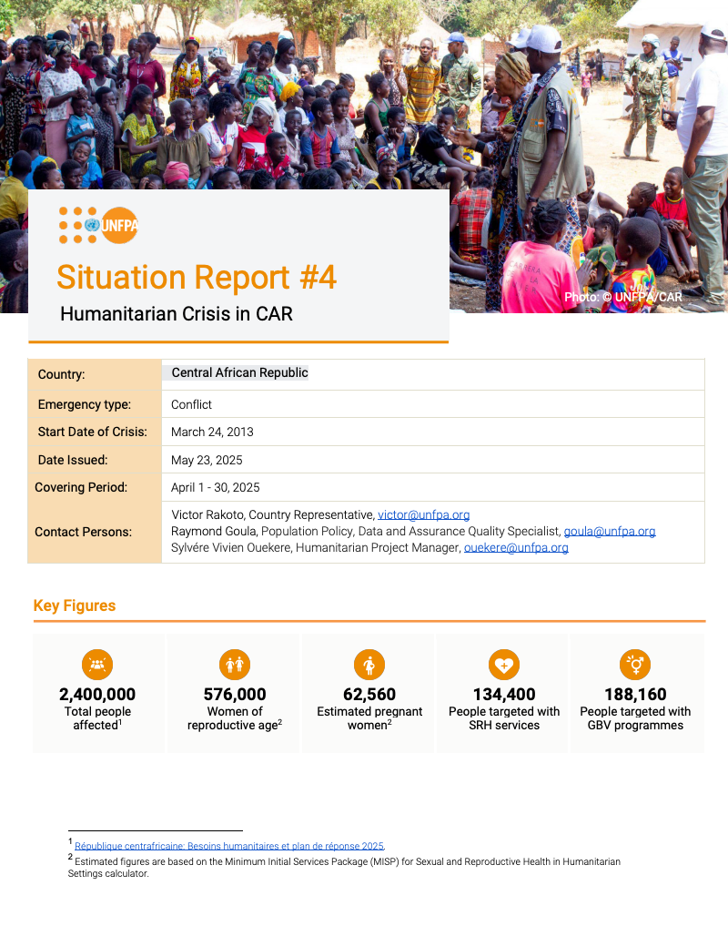 CAR Situation Report #4 - April 2025