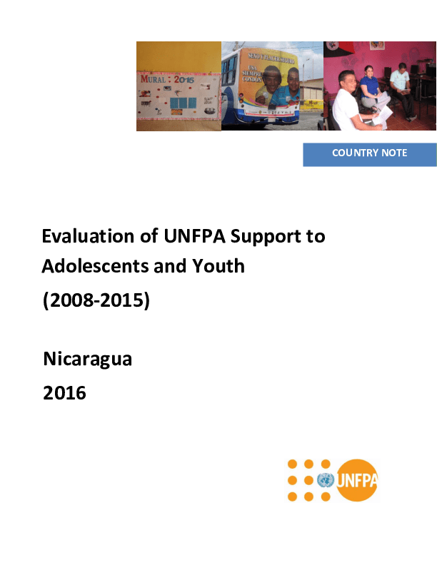 UNFPA Support to Adolescents and Youth UNFPA Support to Adolescents and Youth